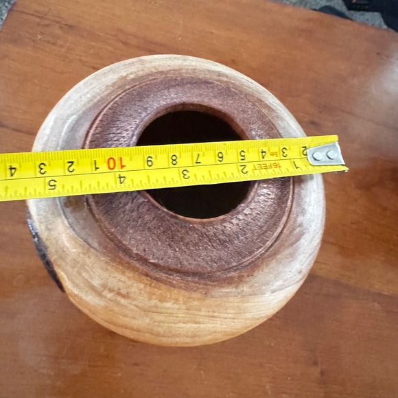 Hand Carved Duck Wood Vase Pacific Northwest Native American Art Signed Campbell - Picture 5 of 10